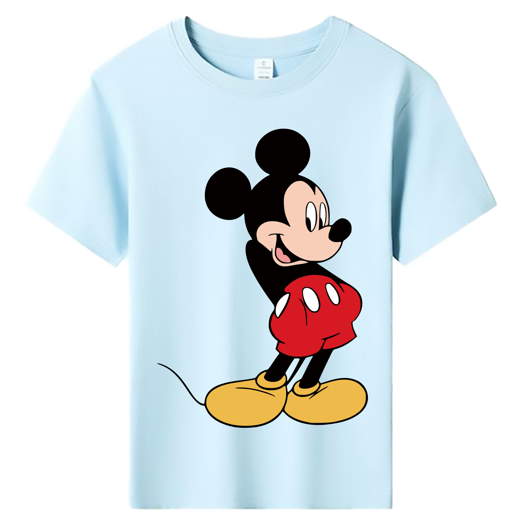 ミッキーマウス Mickey Mouse 綿100％キッズTシャツ（フロントプリント）